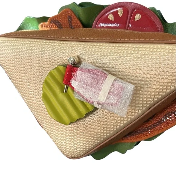 Kate Spade Glamwich Sandwich Embellished Micro Crossbody Bag Foodie NWT - Picture 10 of 10